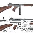 Anatomy-SMG-US-Thompson-M1A1.jpg Submetralhadora Thompson da Segunda Guerra Mundial