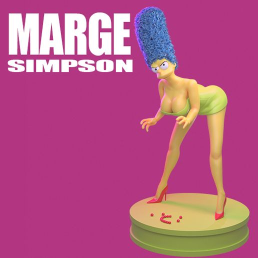 🫦 Marge Simpson Sexy・ STL File for ・Cults
