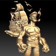212.jpg popeye captain ship art cnc
