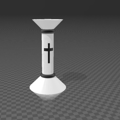 cross-candle-holder-1.png OBJ file Cross candle holder・3D printable design to download