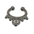 septum_fem_jewel_47-v4-11.png STL file fake nose hook FAKE NIPPLE Clamps Pendant PIERCING Female Septum Barbaella male Non-Piercing Body Jewellery Bondage Weight femJ-47 3d print cnc・3D printer design to download