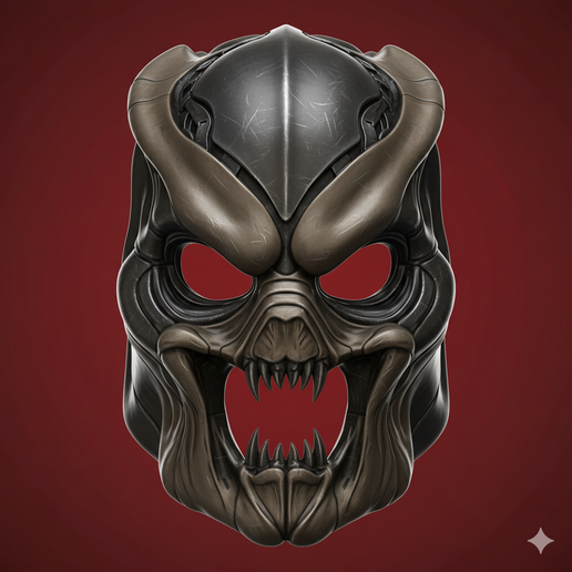 monster mask STL, stitched face mask STL, high detail mask STL, fox mask STL, front face mask STL, anime style mask STL, tech mask STL, warrior mask STL, adjustable strap mask STL, vampire mask STL, devil mask STL, Halloween mask STL, mask display STL, wi