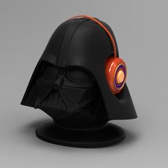 untitled.7.jpg Download STL file Headphone holder.Darth Vader. • 3D printable design, URkA