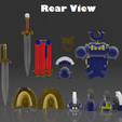 Rear View Custom 7 inch Ultramarines Gear for Factory Space Marines