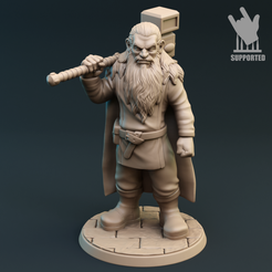 1.png STL file warrior dwarf・3D printing design to download
