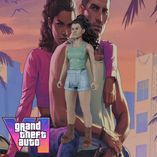 Lucia Caminos • GTA 6  Retro 3.75 Action Figure  5 POA  STL for Resin & FDM 3D Printing