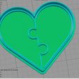 Corazon-x2.jpg Shared heart - shared heart cookie cutter - shared heart cookie cutter