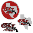 4.png 3D MULTICOLOR LOGO/SIGN - Colt 45s (3 Variations)