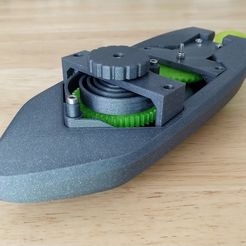 IMG_20190318_164231218.jpg Free STL file wind-up Bathtub Boat V4 - Badewannen Boot zum Aufziehen - Funktionsfähig・3D printing template to download