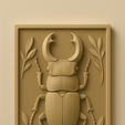 Käferrelief-auf-Holzplatte.png 大自然的细节 - 3 件套 3D 浮雕：锹形甲虫、蝴蝶和蜜蜂
