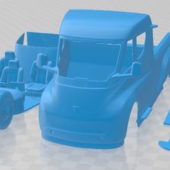 Tesla-Pickup-2020-Cristales-Separados-1.jpg 3D file Tesla Pickup 2020 Printable Truck・3D printable design to download, hora80