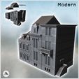 1-PREM.jpg Set of three stone multi-storey buildings with side staircase (23) - Modern WW2 WW1 World War Diaroma Wargaming RPG Mini Hobby