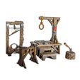 Hangmans-gallows-A-Mystic-Pigeon-Gaming-1.jpg Gallows Stocks And Guillotine Tabletop Terrain Set