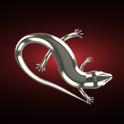 Lizard-3D-render-1.png Fichier STL Lézard mignon・Modèle imprimable en 3D à télécharger, FUN3D