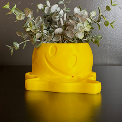 1.png Fichier STL Jardinière fondante Smiley Face Emoji・Modèle à télécharger et à imprimer en 3D