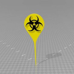 biohazadr-map-pin.jpg STL-Datei BIOHAZARD MAP PIN - Seuchengebiet kostenlos・3D-druckbare Vorlage zum herunterladen