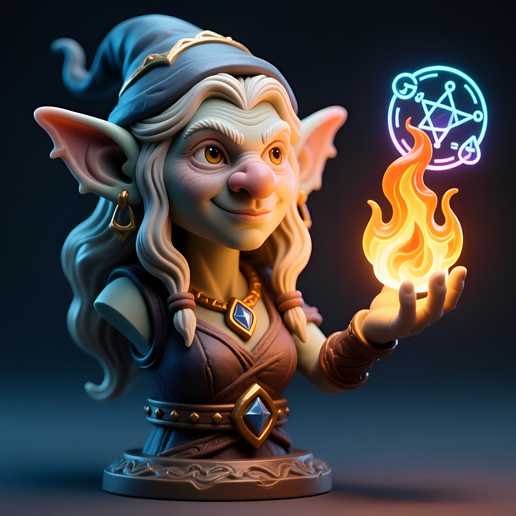 3567e3c0888448d685521845b44059b0_compressed.png Fantasy Sorceress 100mm Bust: Detailed Portrait
