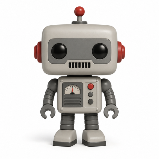 Retro Robot Funko Style Sci Fi 3D Printable Figure STL