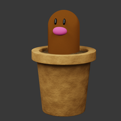 diglett-photo.png STL file Diglett and Dugtrio・3D print design to download, Aido98