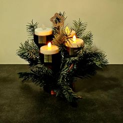 1000026283.jpg Advent Wreath for Tea Lights in 2 Variations and Sizes Christmas Decoration