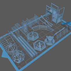 obstacles_1.jpg STL file Model Diorama Eastern Bloc Playground Pack・3D printer design to download