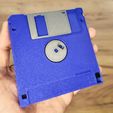 Back_Angle_1.jpg 💾Retro Floppy Disk -Scale 1:1- Micro SD Cards Organizer – Holds 12 Cards