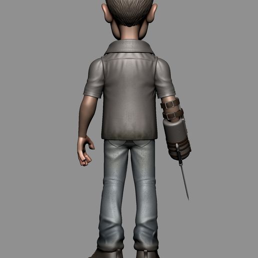 07.jpg Merle - The Walking Dead | Stylized Cartoon 3D Print Model
