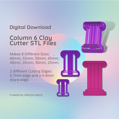 Cover-3.png Fichier 3D Colonne 6 Clay Cutter - Ancient Greek Roman STL Digital File Download- 8 sizes and 2 Cutter Versions・Modèle pour imprimante 3D à télécharger