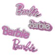 asd.png 3D многоцветный логотип/знак - Barbie (четыре варианта)