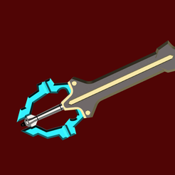 1.png Fichier STL Kingdom Hearts : Birth by Sleep - Modèle 3D de la keyblade Terra Earthshaker・Plan imprimable en 3D à télécharger