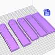 STL00513-2.png Bookmarks Set with Silicone Mold Housing