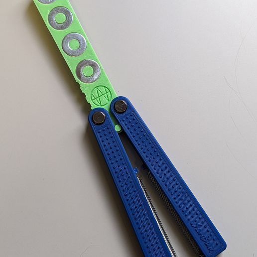 "SawBar" Printable Balisong Trainer 3D model