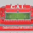Topper de Bolo Independiente Estádio Libertadores da América Campo de  Futebol 3D Para Decorar Bolos Seleção Argentina de Futebol Independiente,  17 cm