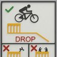Droppp.jpg Funny MTB Drop Warning Sign Model for Sale - A Whimsical Twist to Bike Path Safety!