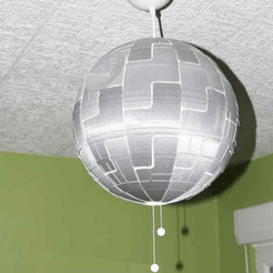 Capture d’écran 2018-03-14 à 09.43.52.png Free STL file Death Star for Ikea lamp・Model to download and 3D print, dagomafr