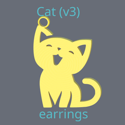 Cat-v3-final.png STL file Cat earrings・3D printer model to download, raimoncoding