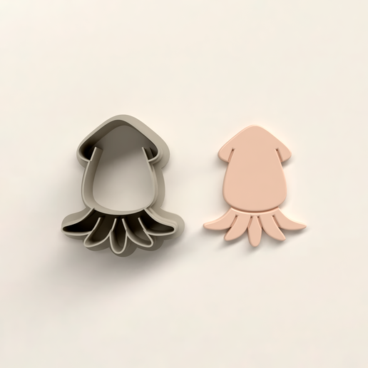 Polymer Clay Cutter STL 3D Printable | Digital File - Squid EC 05