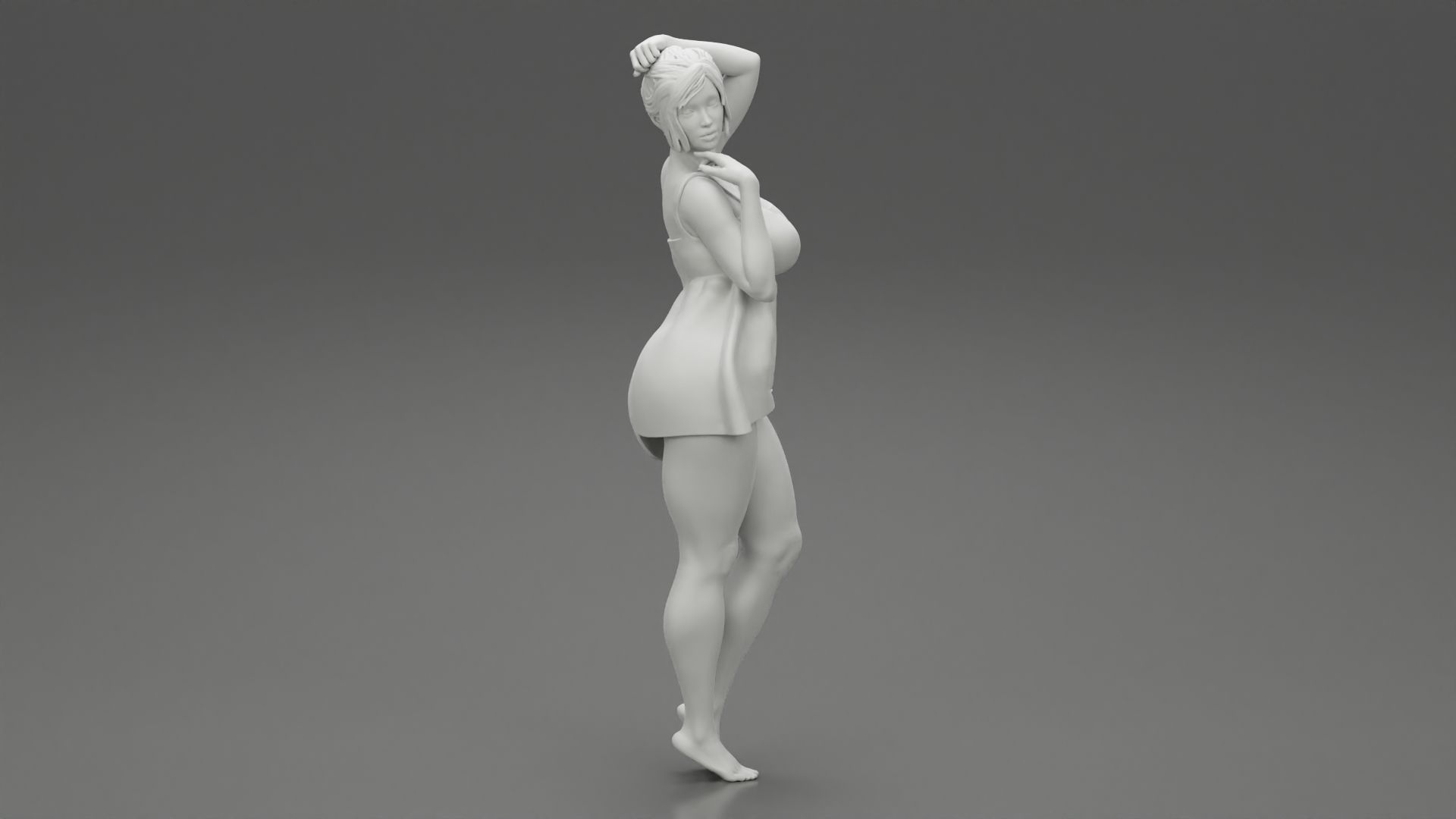 Girl-07.jpg Fichier 3D Femme sexy en chemise de nuit posant Modèle d'impression 3D・Objet pour imprimante 3D à télécharger, 3DGeshaft