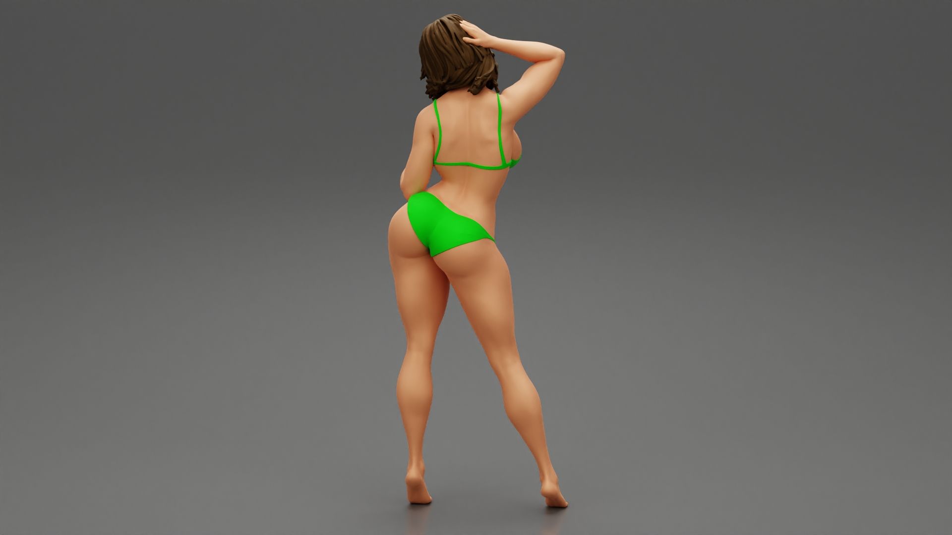Girl-03.jpg 3D file Beautiful Woman in Bikini Posing on Beach 3D Print Model・3D printer design to download, 3DGeshaft