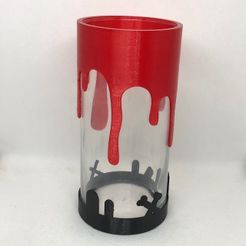 Halloween vase assembly.jpg Файл STL Halloween Vase Cover・Дизайн для загрузки и 3D-печати