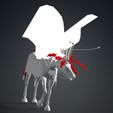 WIRE.jpg Alas de caballo Caballo Fantasía Animal Modelo 3D - Obj - FbX - 3d IMPRESIÓN - PROYECTO 3D - GAME READY