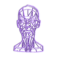 bust1.stl Low Poly Bust Wall 2D