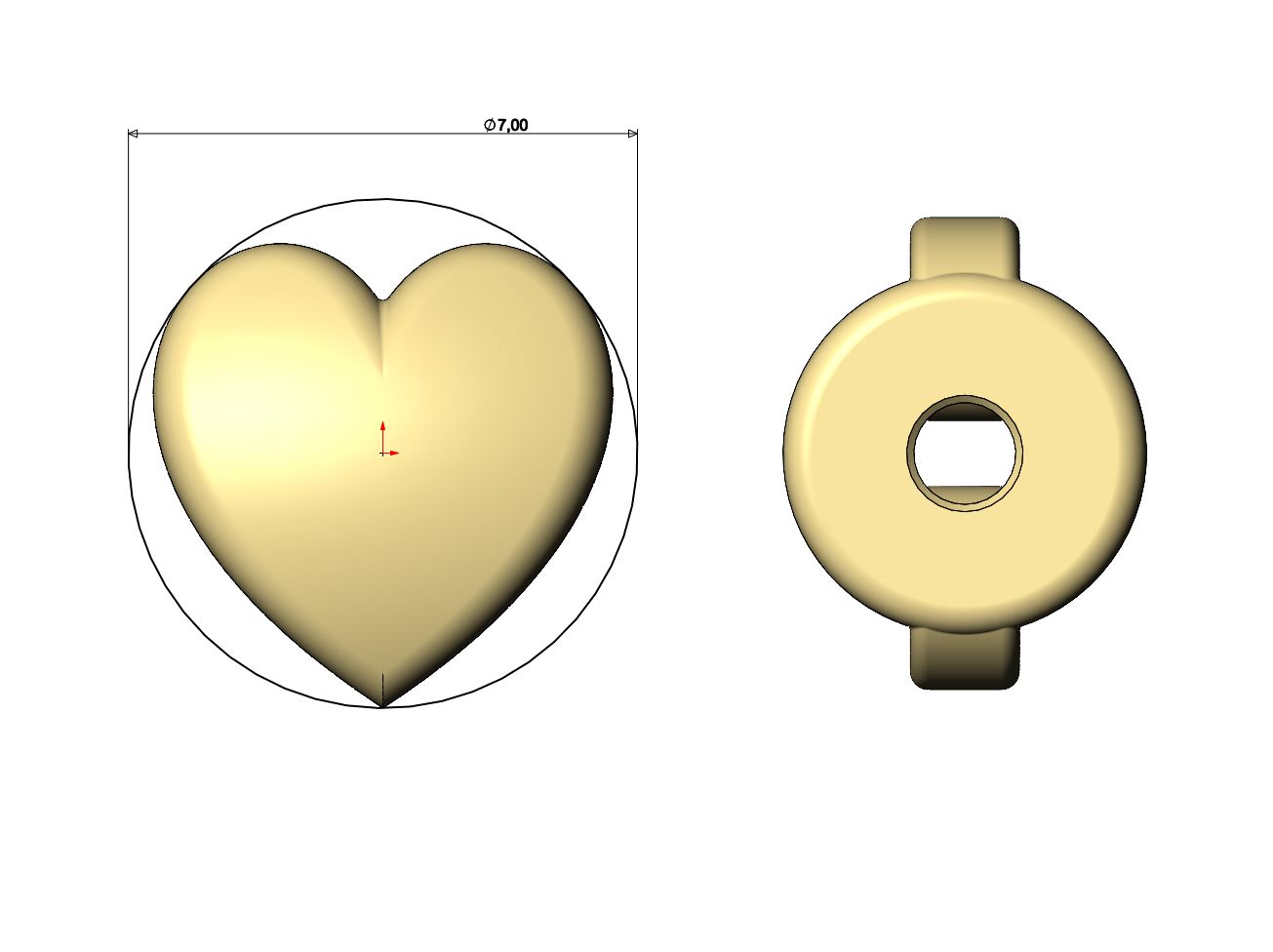 Heart-Stud-earring-06.jpg Archivo STL Modelo de impresión en 3D de un sencillo pendiente de corazón・Modelo imprimible en 3D para descargar, RachidSW