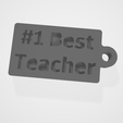 3d.png #1 Best Teacher Keychain Gift