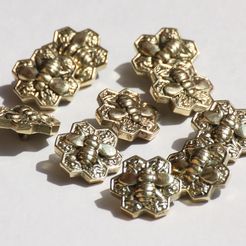 A2.jpg Fichier STL Boutons d'abeille・Design pour impression 3D à télécharger
