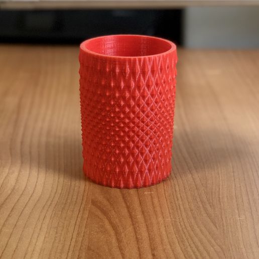 Geometric pen holder with spikes 3D model