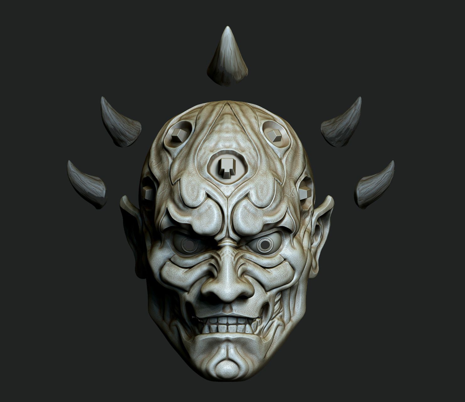 33.jpg OBJ file Darth Maul Mask Crime Lord Star Wars Sith Lord 3D print model・3D print model to download, Maskitto
