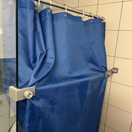 Shower Curtain Anti-Rebound Holder – 3D Printable