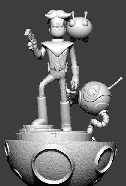 Details about   3D Printed Model 6,3" of Galaxy One spaceship from Final Space 16cm 