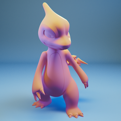 01.png Файл STL ПОКЕМОН - ЧАРМЕЛЕОН・Модель 3D-принтера для загрузки